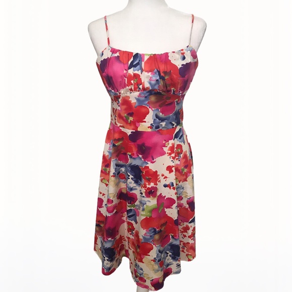 Alyn Paige 97% Cotton Floral Print Dress - 9/10 - Picture 10 of 16